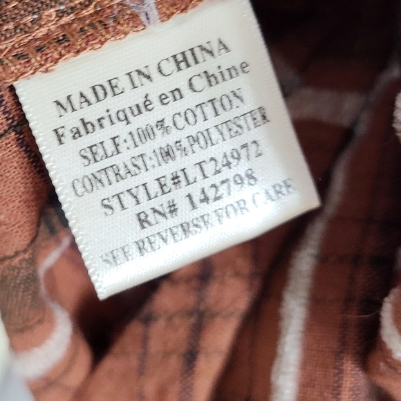 Loveriche Leopard plaid button down shirt brown - Picture 5 of 5